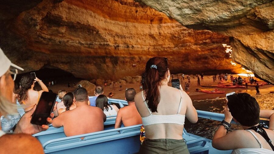 Albufeira: 2.5-Hour Dolphin Watching and Caves Trip - Benagil: the main event, when the sea allows