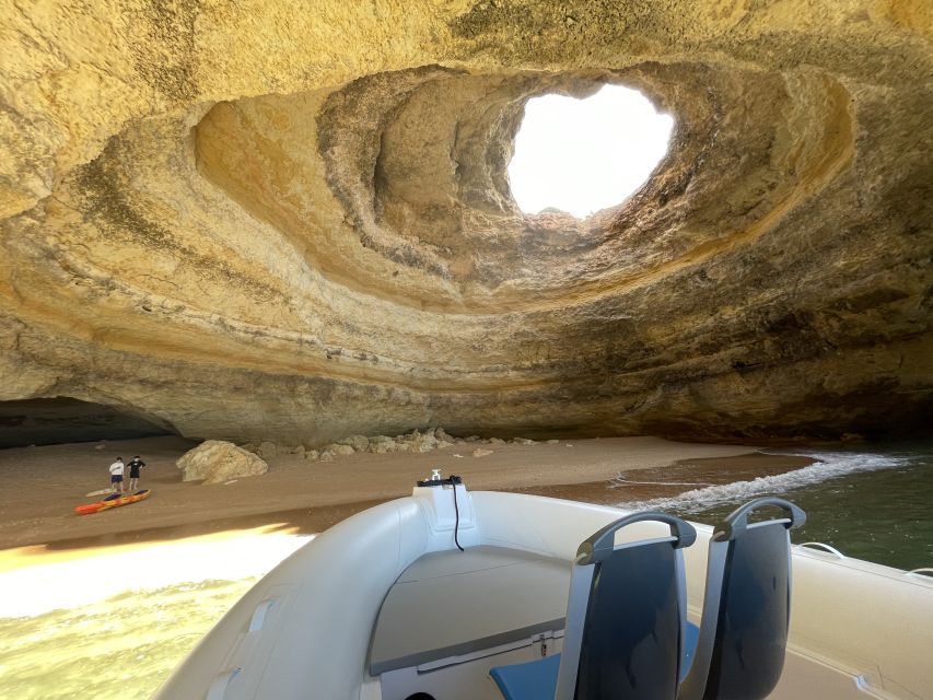 Albufeira: Benagil Cave and Dolphin Sightseeing Boat Cruise - Albandeira caves and the cliffs around Marinha Beach