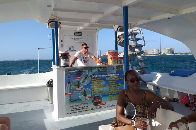 Aruba Sunset Sail Cruise Aboard The Dolphin Catamaran - Drinks, snacks, and the onboard mood