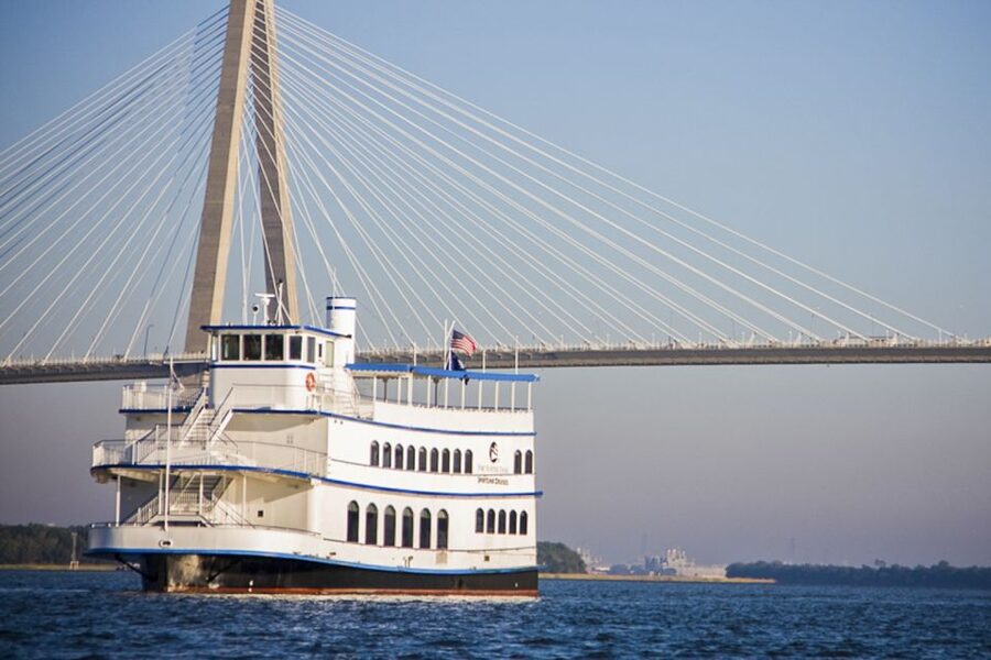 Charleston: Sightseeing Harbor Tour & Dolphin Watch - USS Yorktown and the naval side of Charleston