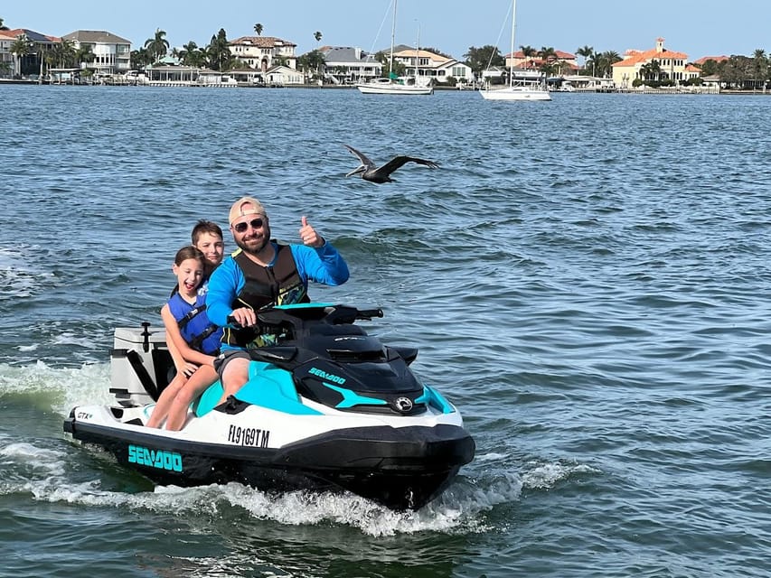 Clearwater: Dolphin Jet Ski Tour - 1 SKI FOR UP TO 3 PEOPLE - Two hours on the water around Honeymoon Island