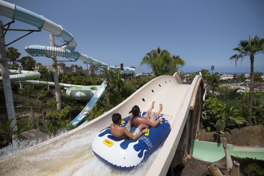 Costa Adeje: Aqualand Water Park Ticket with Dolphin Show - Slow down in the Lava River and Vulcano Spa