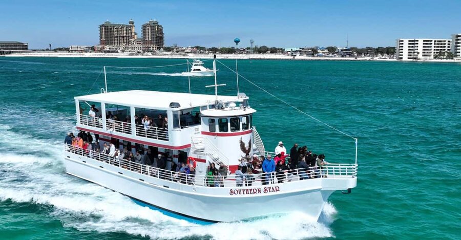 Destin: Dolphin Cruise aboard a Glass-Bottom Boat - Setting out from Destin Harbor
