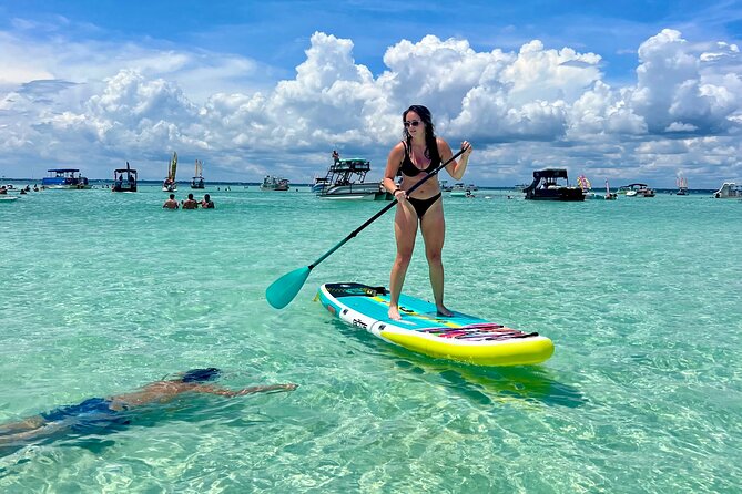 Destin Private Boat Tours Dolphin Crab Island Snorkel Sunset - Sunset and fireworks from the water