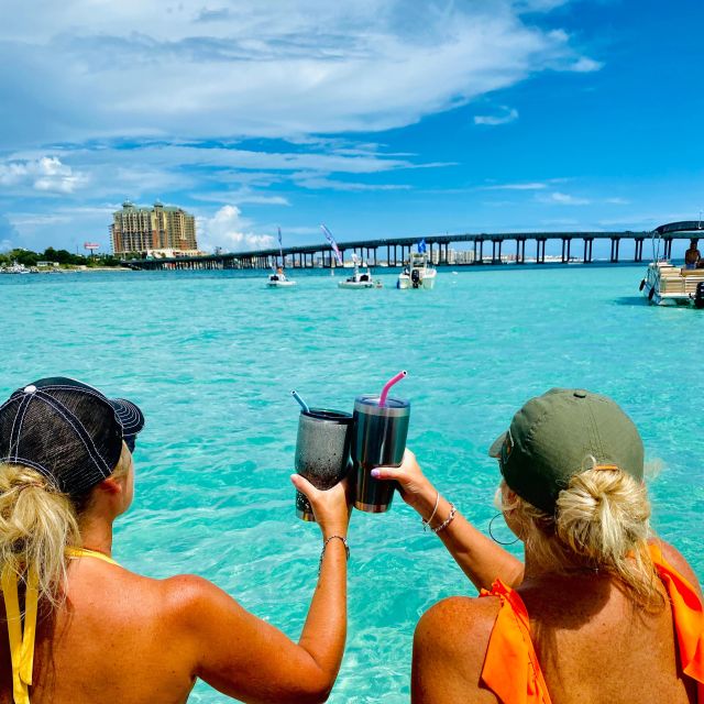 Destin: Private Charter to Crab Island with Dolphin Sighting - Arriving at Crab Island’s shallow green water