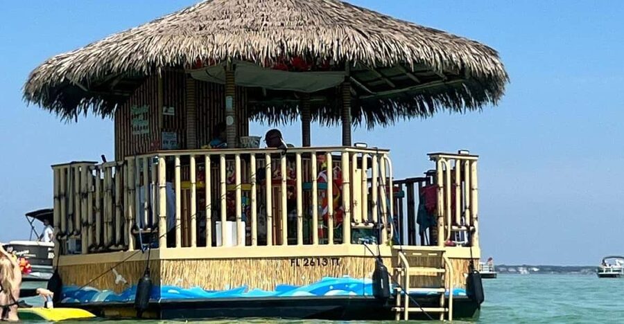 Destin: Sunset Crab Island & Dolphin Tour on Tiki Vessel - A sunset ride through Destin Harbor