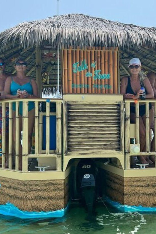 Destin: Sunset Crab Island & Dolphin Tour on Tiki Vessel - The tiki boat atmosphere