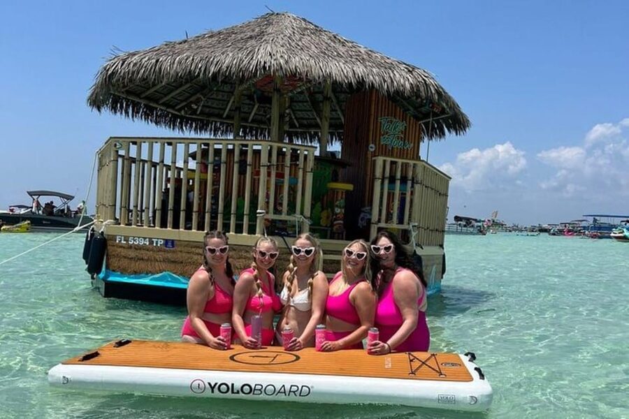 Destin: Sunset Crab Island & Dolphin Tour on Tiki Vessel - What Crab Island time really means