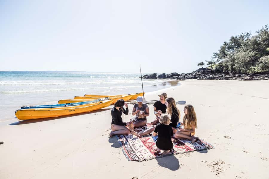 Dolphin Kayak Tour & Beach 4X4 National Park Tour (Private) - Kayaking near dolphins at Honeymoon Bay