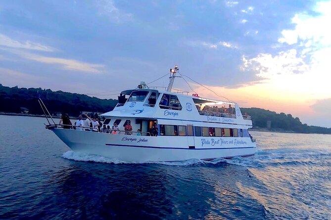 Dolphin Watching & Sunset Boat Tour With Dinner and Drinks - Veliki Brijun from the water