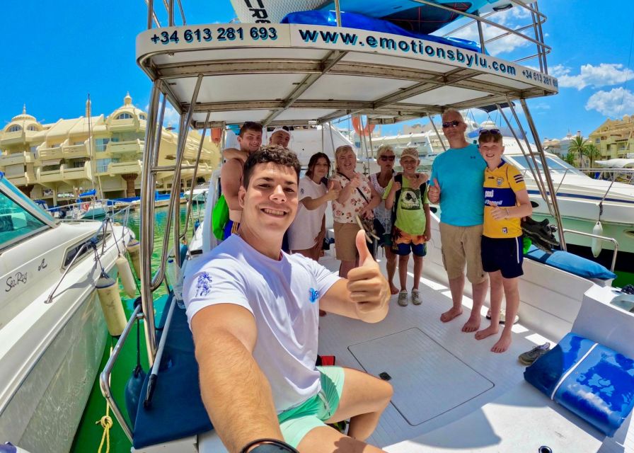 From Benalmádena & Torremolinos: Dolphin Watch Boat Trip - A short coastal cruise and the possible swim