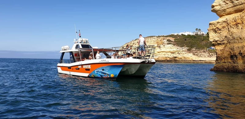 From Lagos: Dolphin Watching Catamaran Cruise - Leaving Lagos Marina and finding your seat