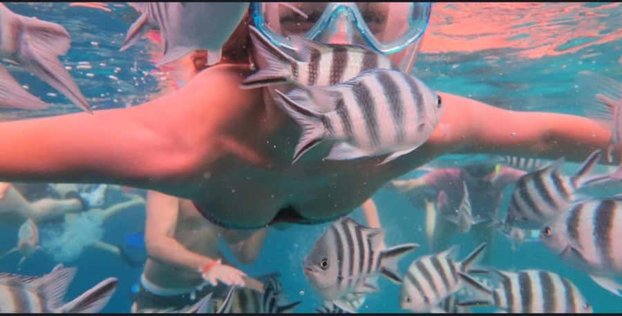 FROM NUNGWI; MNEMBA SNORKELING AND DOLPHIN TOUR - Leaving Nungwi Beach by dhow