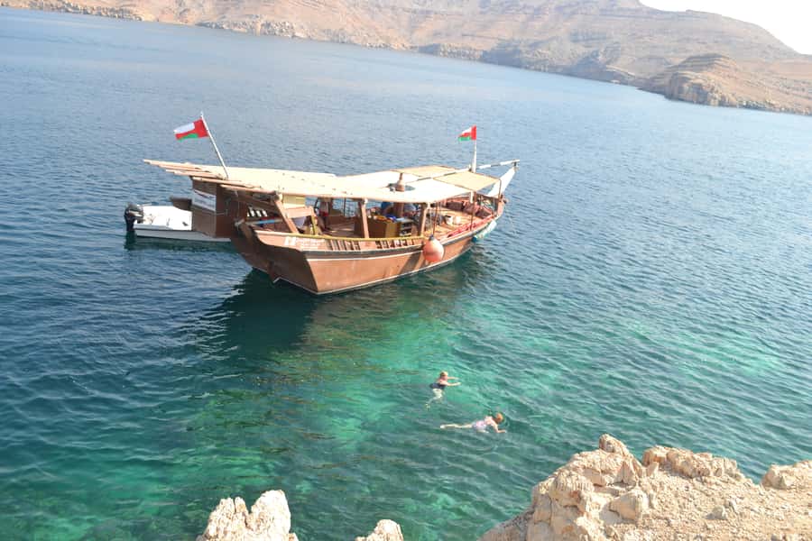 From UAE: Musandam Khasab Dolphin Watching Trip with Lunch - Meeting the crew at Khasab Port