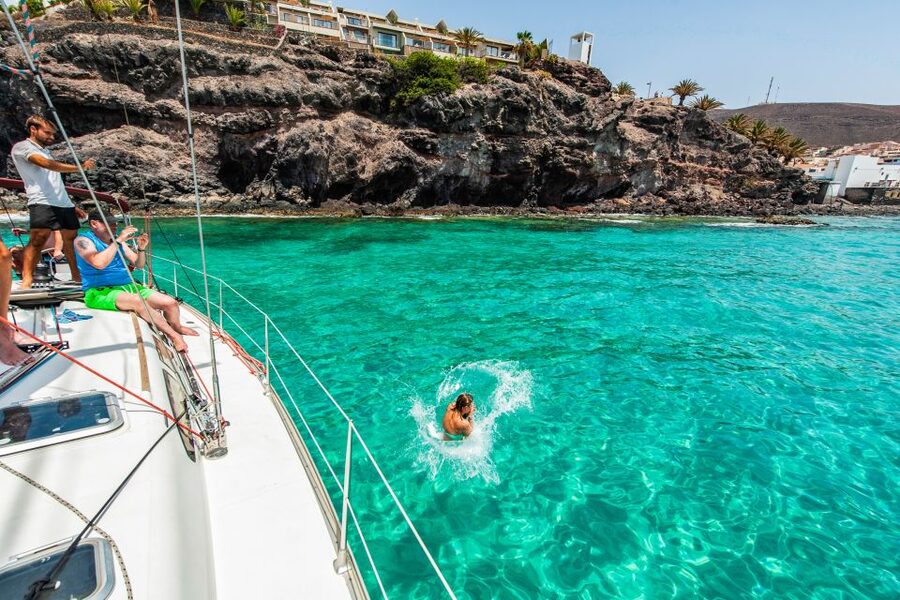 Fuerteventura: Sailing with Snorkeling and Dolphin Watching - Looking for dolphins and whales with the engine off