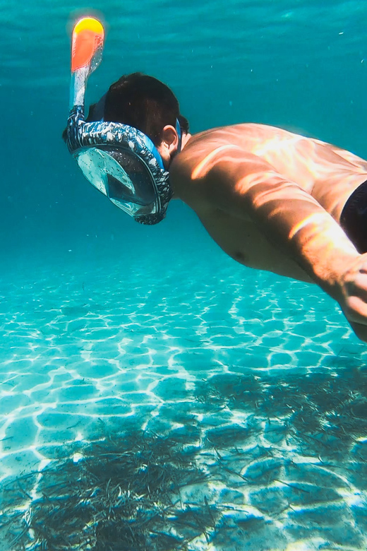 Golfo Aranci: Sunset Dolphin Kayak Tour with Aperitif - A snorkeling stop in Sardinia’s clear water