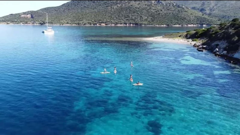 Golfo Aranci tour SUP Paddleboard Dolphin watching, aperitif - Starting at Baracconi Beach