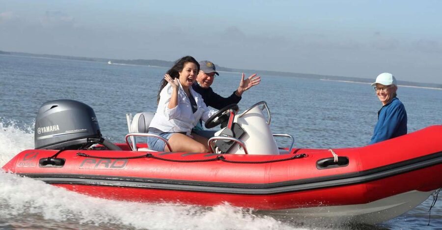 Hilton Head Island: Mini Boat Dolphin Tour - Harbour Town Lighthouse adds a familiar Hilton Head view