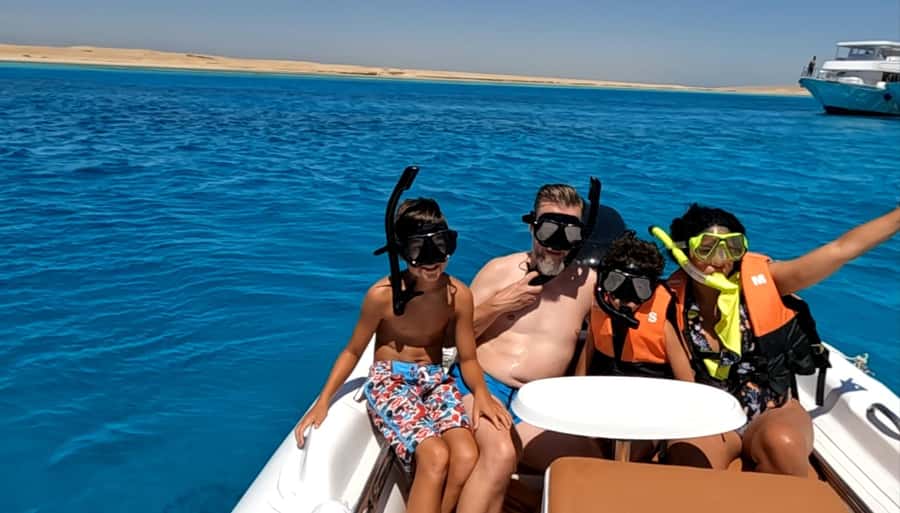 Hurghada: 3-Island Speedboat, Dolphin Watching & Snorkeling - Magawish Island gives you a calmer hour