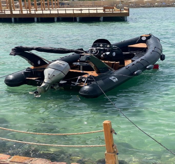 Hurghada: Speedboat Dolphin Watching & Snorkeling with Lunch - The island stop may be Orange Bay, a sandbank, or shallow water