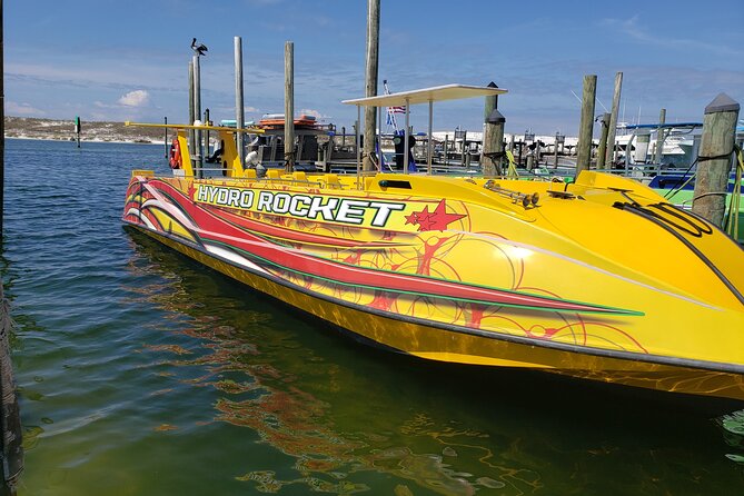 Hydro Rocket Dolphin Sightseeing Boat Tour from Destin - The return past Crab Island and Destin Bridge
