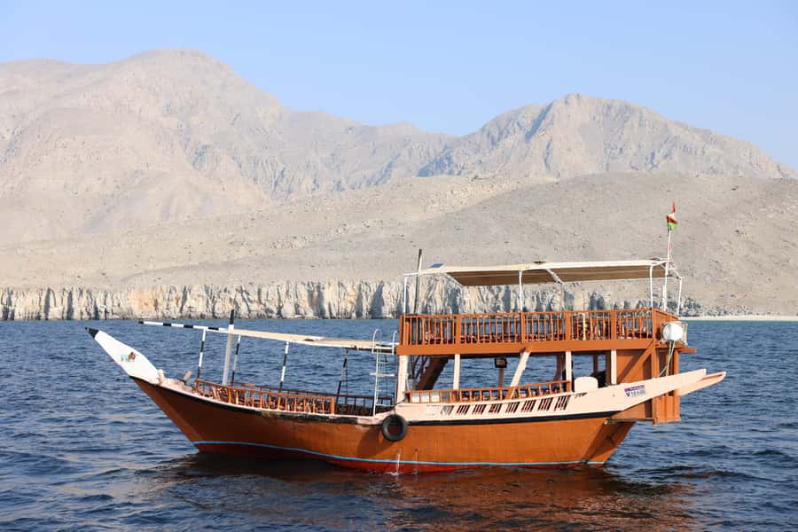 Khasab: Dhow Cruise with Lunch, Dolphin Watching& Snorkeling - Six hours through Musandam’s fjords