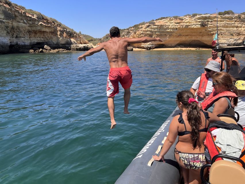 Lagoa: Dolphin Watching & Benagil Tour with Biologist Guide - Returning along the Benagil coast