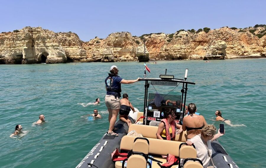 Lagoa: Dolphin Watching & Benagil Tour with Biologist Guide - A 15-minute swim in a quiet bay