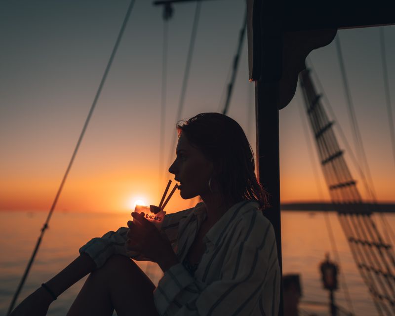 Lampedusa: Sunset Dolphin Sighting on a Pirate Ship - What the $65 price really covers