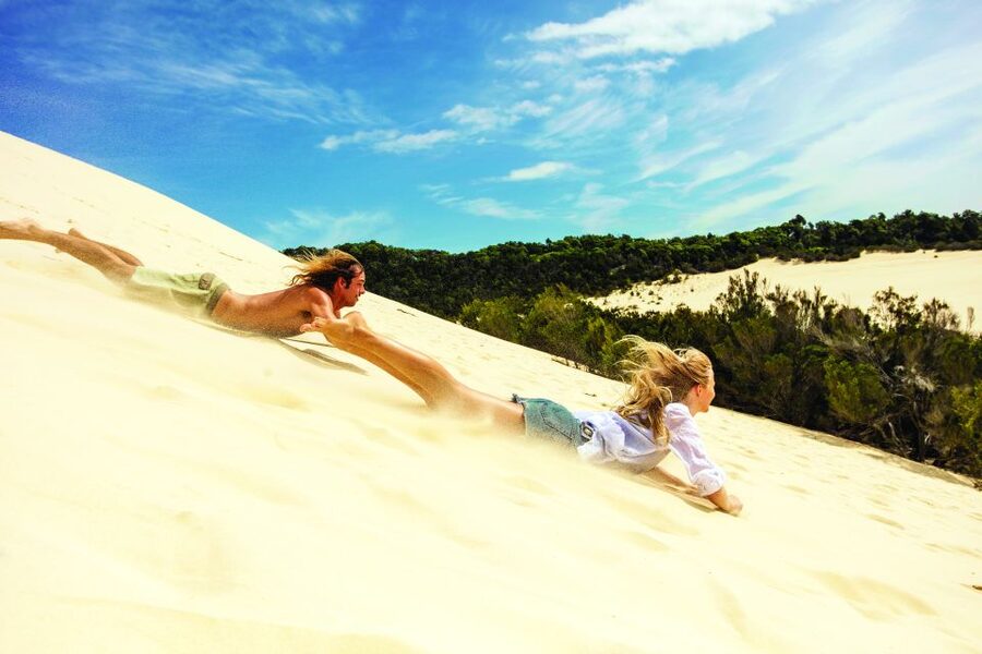 Moreton Island: Desert Safari Tour & Dolphin Viewing - Free time for pools, beach, and island extras