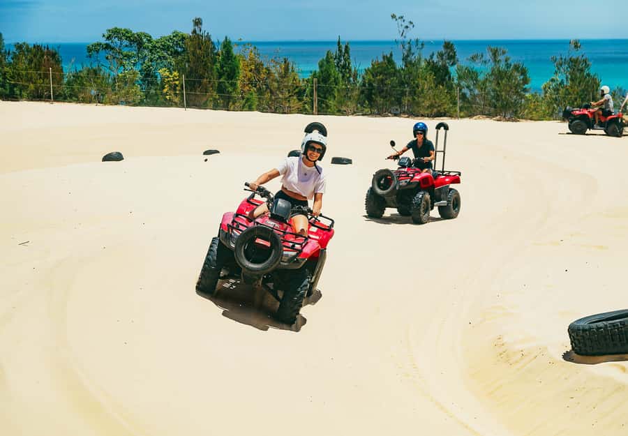 Moreton Island: Tangalooma ATV Quad Bike & Dolphin Feeding - The 45-minute ATV ride through sand and bush