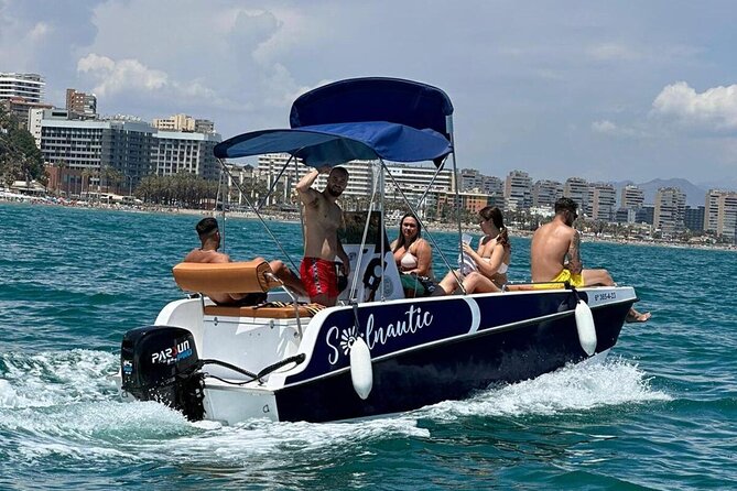 New 2025!! Unlicensed boat for dolphin watching - Taking the helm from Puerto Marina Benalmádena