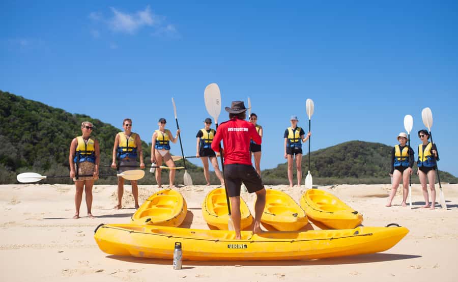 Noosa: Epic Ocean Kayak with Dolphins & 4WD Beach Adventure - Starting at The J Theatre Noosa