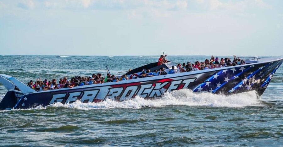 Ocean City, MD: Coastal Speedboat Tour with Dolphin Spotting - Speed, spray, and music define the second half