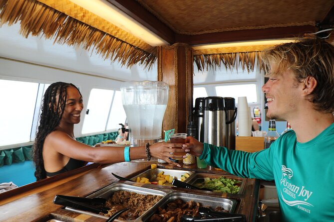 Premium Snorkel Sunset Cruise with Whale and Dolphin Watch - Dinner, drinks, and the sunset finish