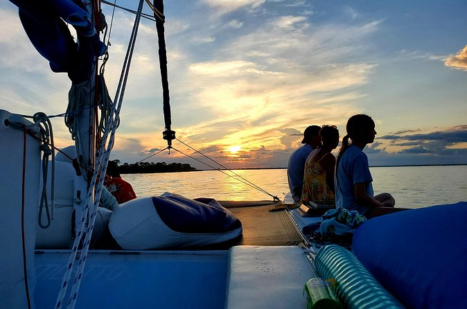 Private Catamaran Sunset Cruise with Dolphin watching - Captain Kip and the small-group feel
