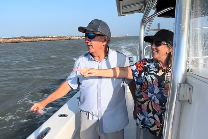 Private Dolphin Watch and Sunset Boat Tour Port Aransas Texas - Searching Charlie’s Pasture for dolphins