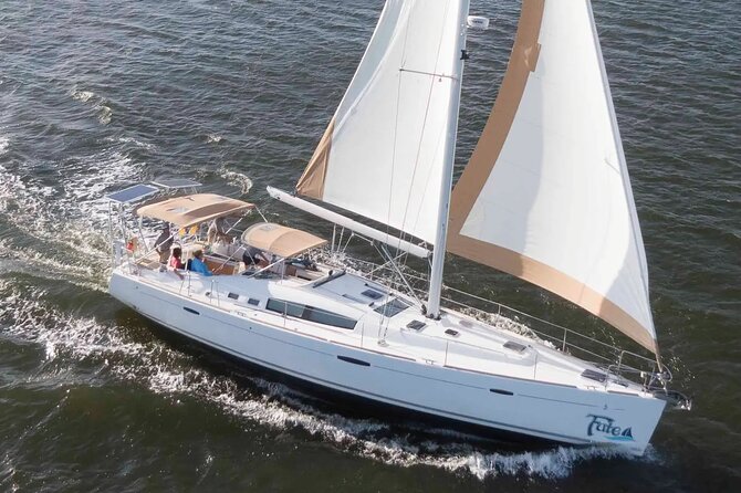 Private Morning Sail/ Dolphin Tour on 50ft Fate, BYOB or Catering - The Ravenel Bridge from the Harbor
