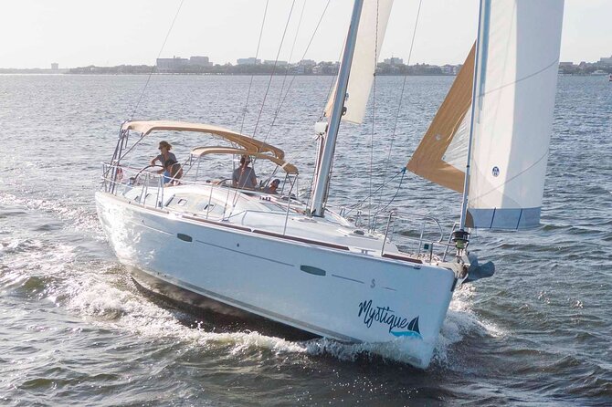 Private Sunset Sail BYOB Dolphin/History Tours on 43ft Mystique - Charleston Battery from the harbor