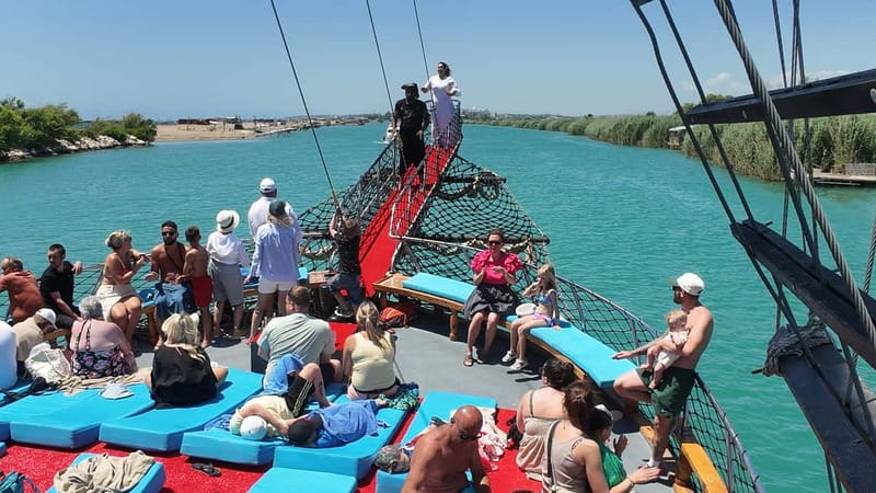 Side: Dolphin Boat Tour With Lunch Foam party Swimming - A full day between river water and the Turkish Riviera
