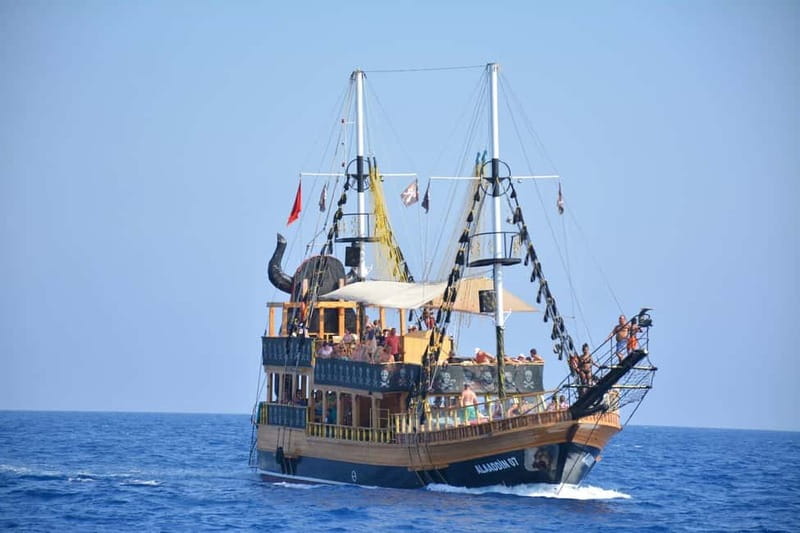 Side Dolphin Island Boat Cruise with Lunch & Drinks - Pickup from Manavgat and the ride to the harbor
