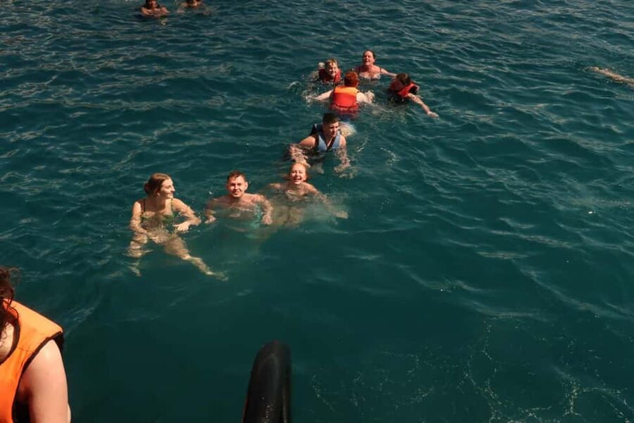 Side Dolphin Island Boat Trip with Lunch & Swim Stops - Swim stops in clear water