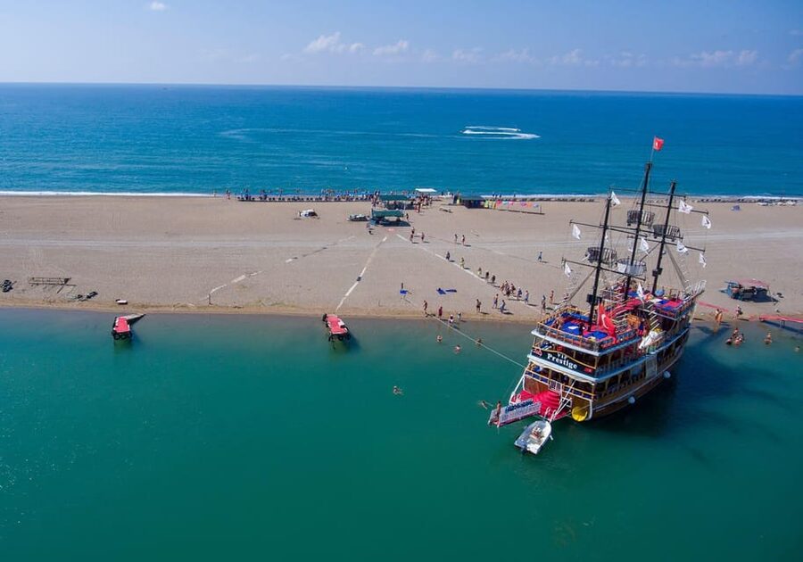 Side: Dolphin Island Boat Trip with Lunch & Unlimited Drinks - The long cruise toward Dolphin Island