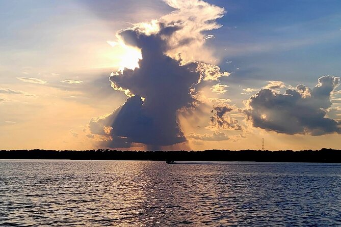Sunset, Dolphin/Birding On A Private Guided Savannah Cruise - Leaving Isle of Hope for the Skidaway River