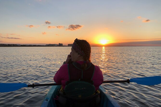 Sunset Dolphin Kayak Tours - The Chesapeake Bay Bridge-Tunnel in evening light