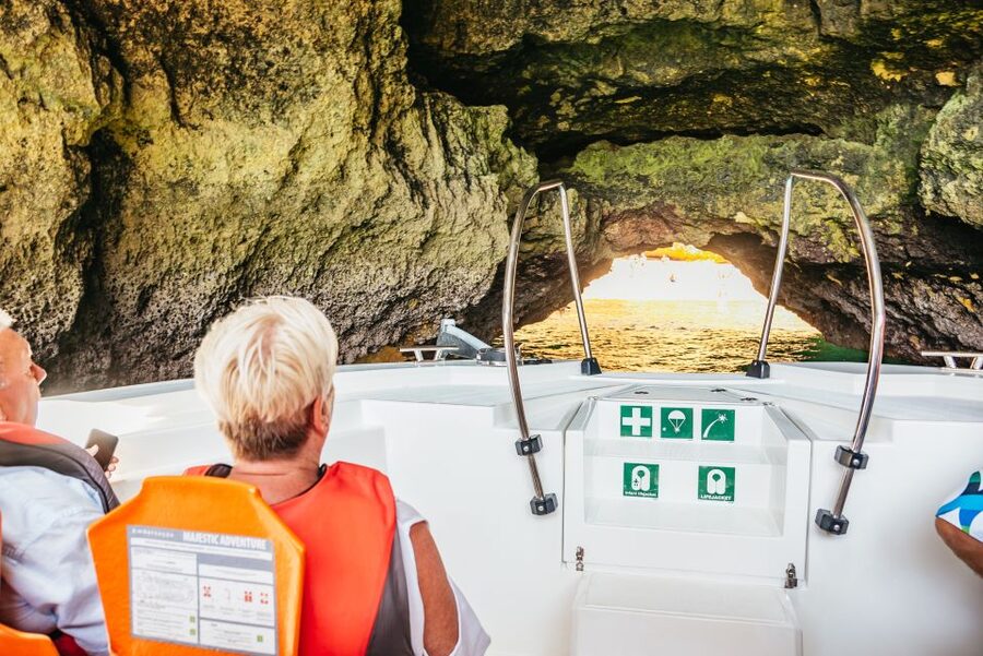 Vilamoura: Benagil Cave Boat Tour with Entry&Dolphin search - What the custom-built boats are like