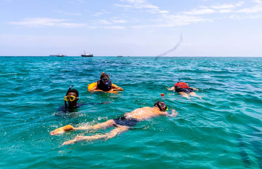 Wasini Island: Dolphin Spotting & Snorkel at Kisite Mpunguti - Sailing by dhow toward Kisite Mpunguti