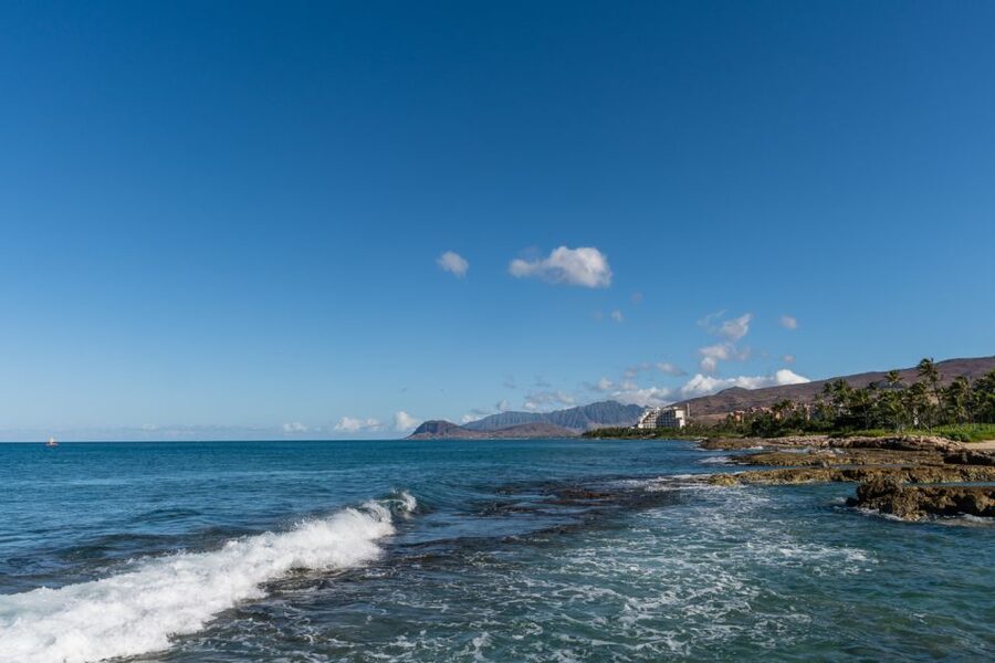 West Oahu: Dolphin Watch & Snorkel Sail - Picking sail or power